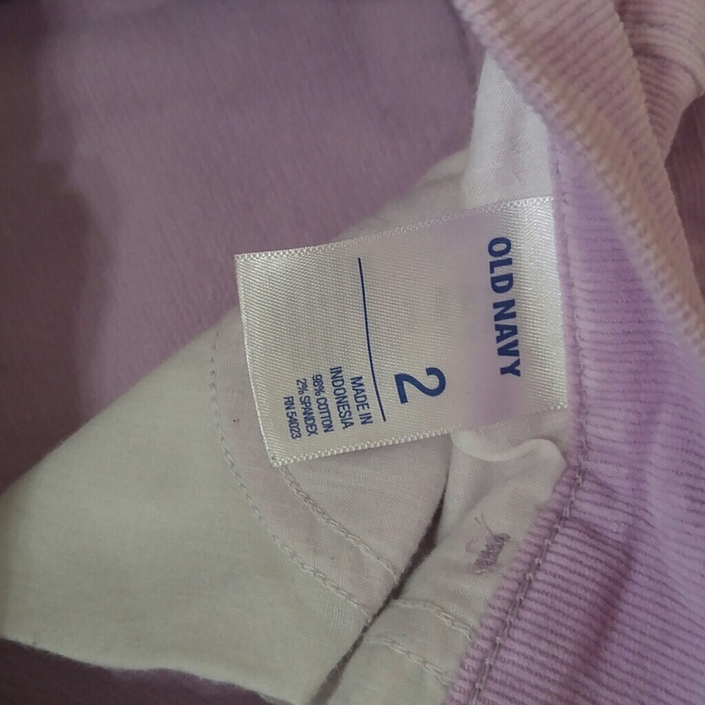 Old Navy Rockstar lavender / lilac corduroy skinny jeans size 2 - Picture 4 of 7